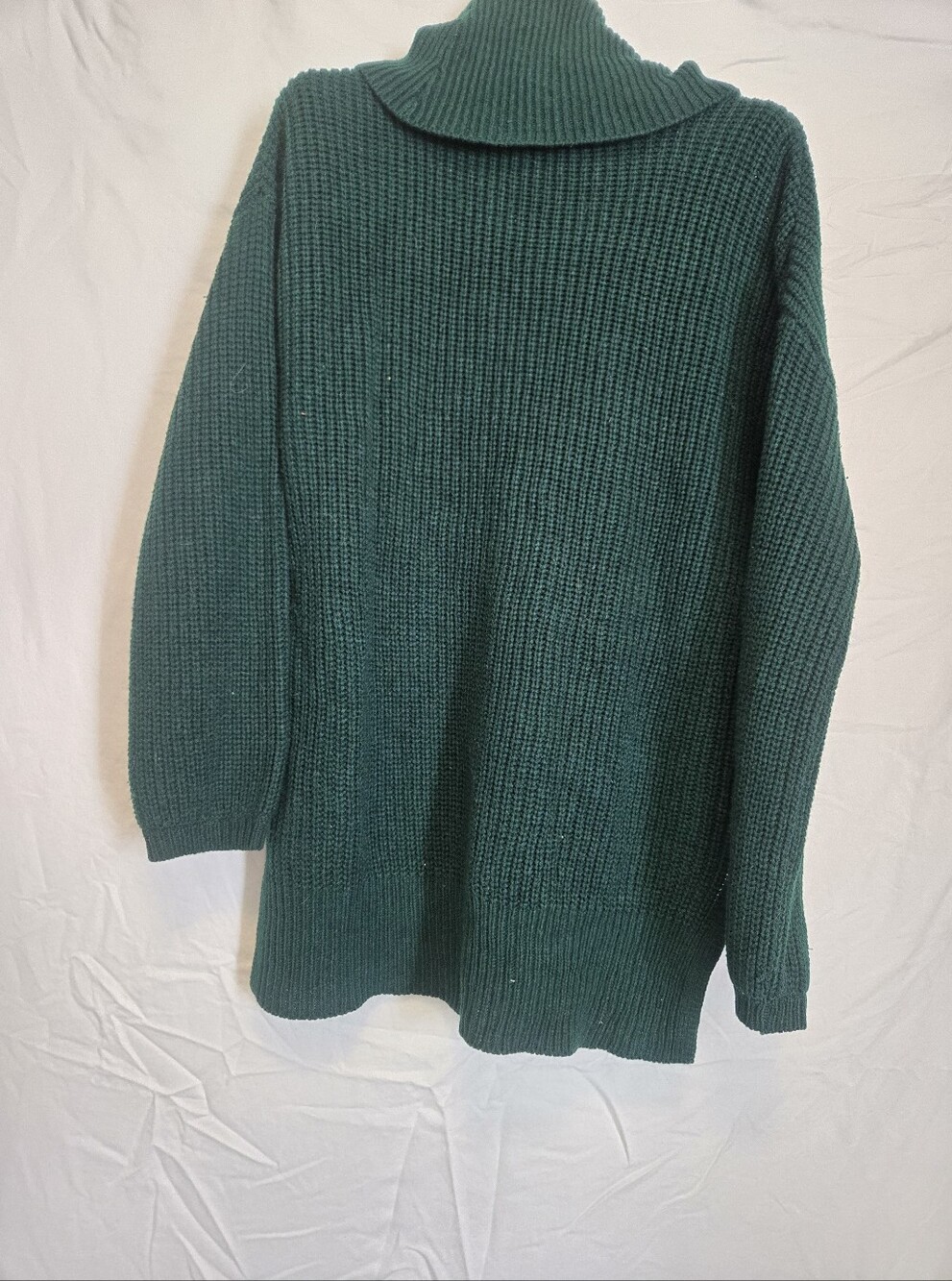 Vero Moda Dark Green Ribbed Funnel Neck Sweater